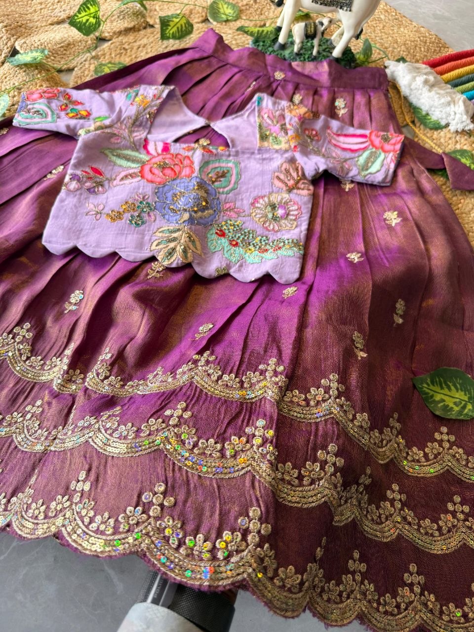 💚💖 Festive Glam | Pink & Lime Green Lehenga Set 💖💚