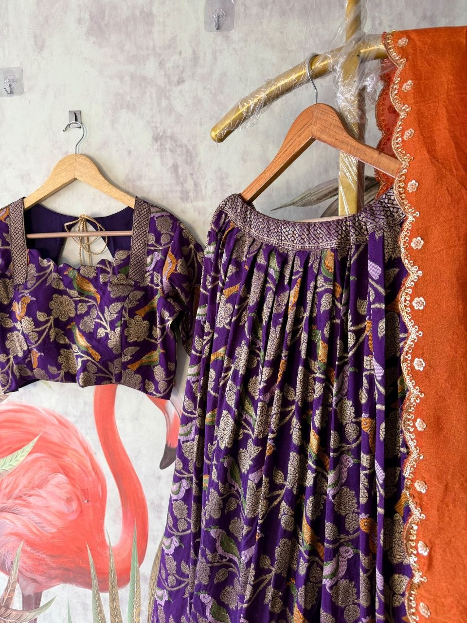 🕊️❤️ Bird Theme Lehenga | Where Craft Meets Poetry