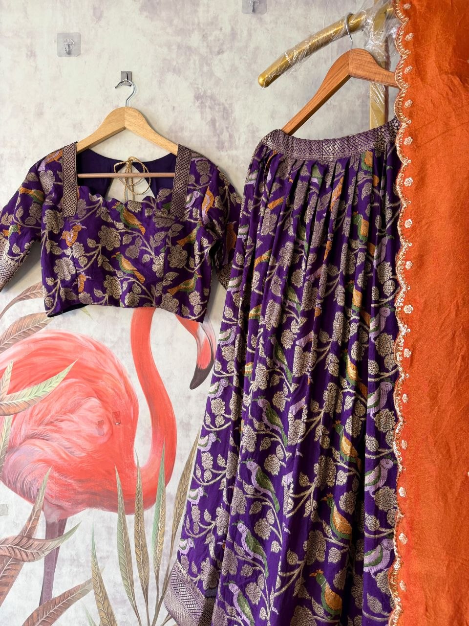 🕊️❤️ Bird Theme Lehenga | Where Craft Meets Poetry