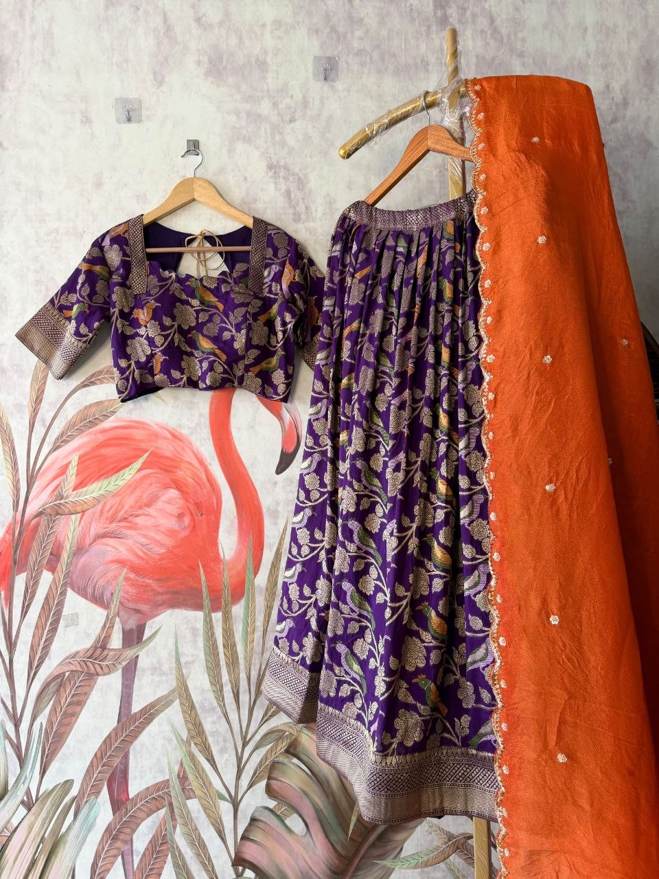 🕊️❤️ Bird Theme Lehenga | Where Craft Meets Poetry