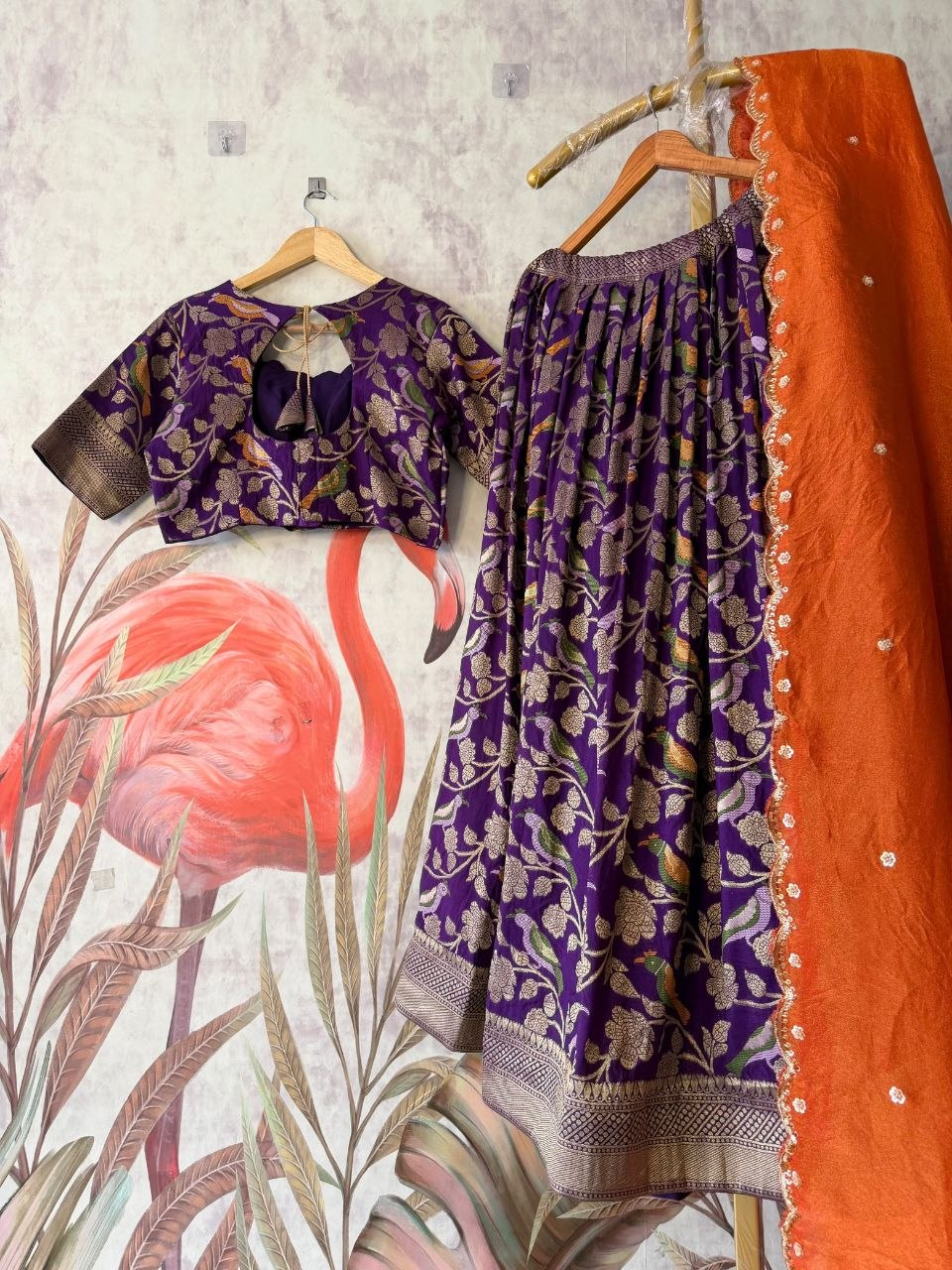 🕊️❤️ Bird Theme Lehenga | Where Craft Meets Poetry