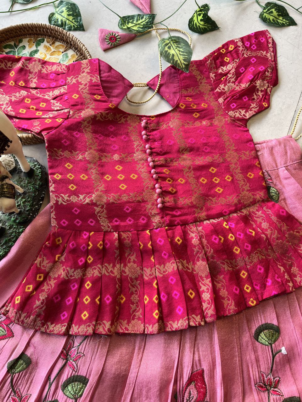 🪷 Pichwai Heritage Charm – Kids Designer Lehenga Set 🪷