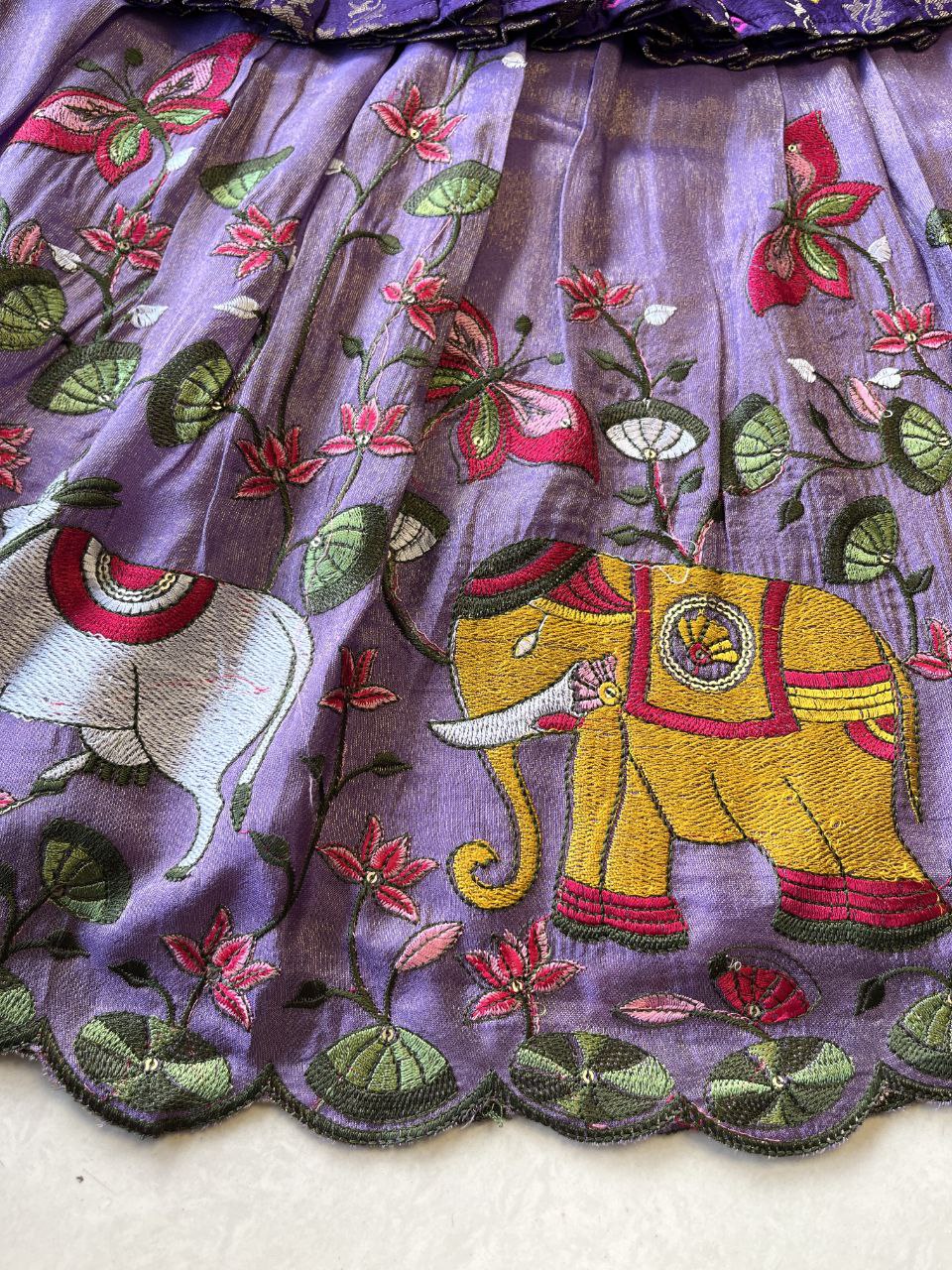 🪷 Pichwai Heritage Charm – Kids Designer Lehenga Set 🪷