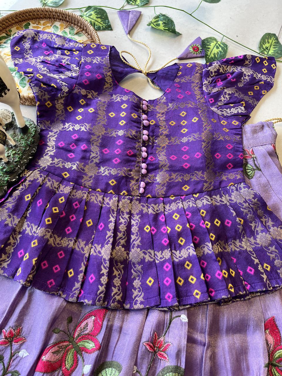 🪷 Pichwai Heritage Charm – Kids Designer Lehenga Set 🪷