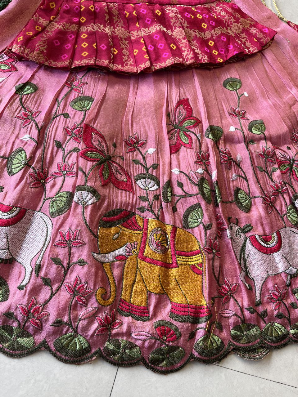 🪷 Pichwai Heritage Charm – Kids Designer Lehenga Set 🪷