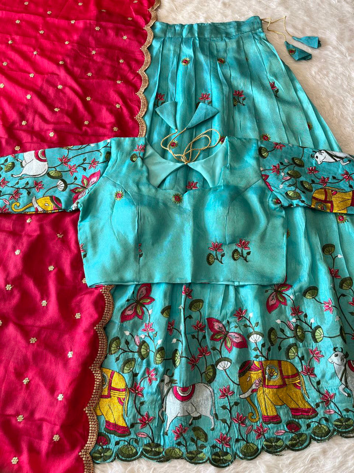 🐄🦋🐘 Fusion Embroidery Royale – Designer Lehenga Set ❤️