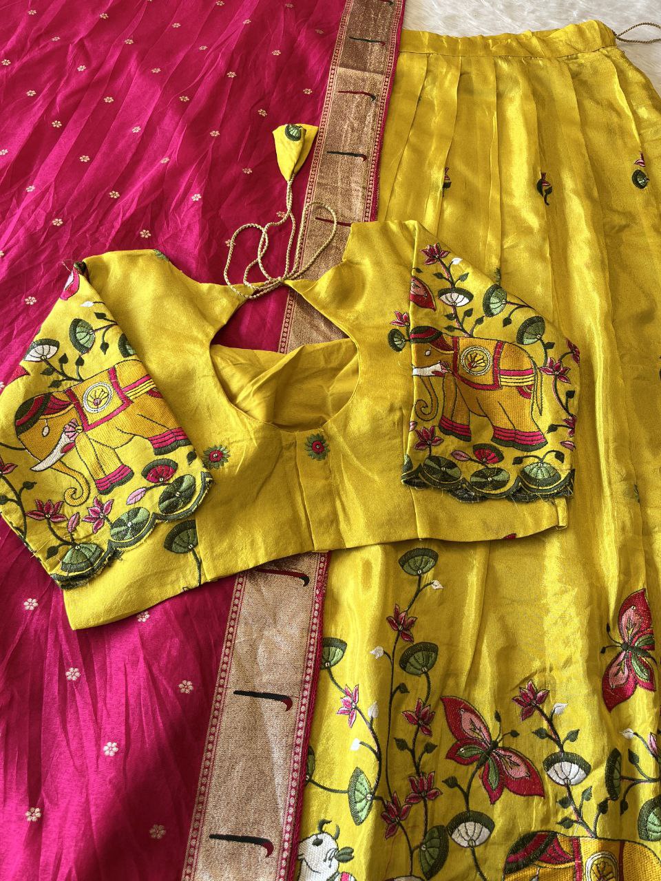 🐄🦋🐘 Fusion Embroidery Royale – Designer Lehenga Set ❤️