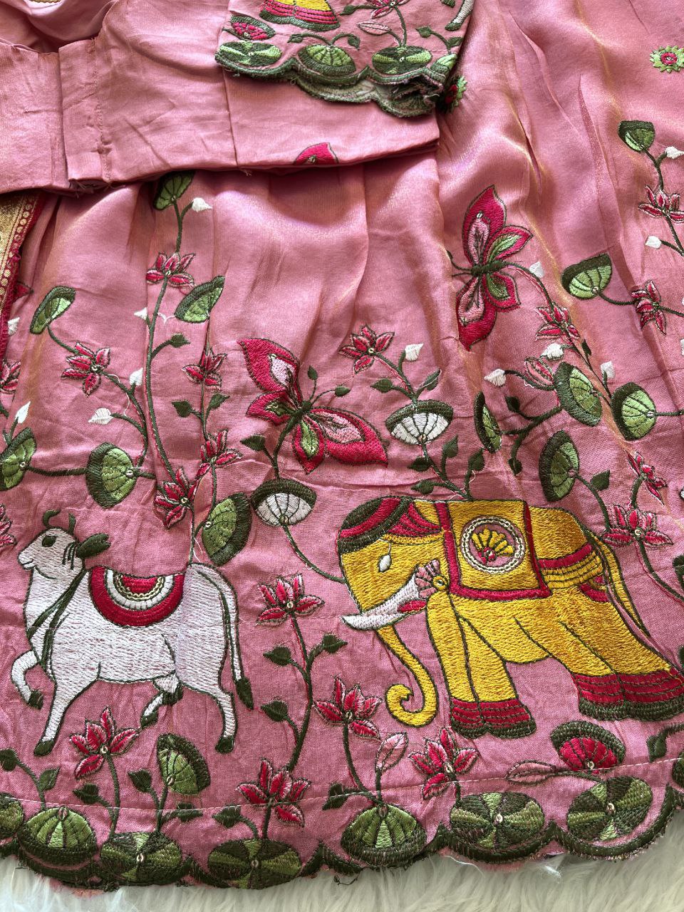 🐄🦋🐘 Fusion Embroidery Royale – Designer Lehenga Set ❤️