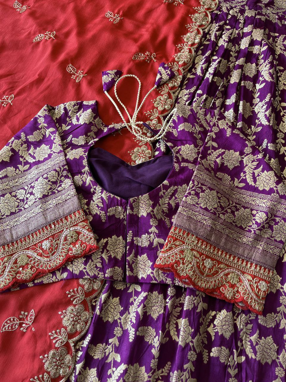 ✨ Zari Weave Elegance – Designer Lehenga Set ✨