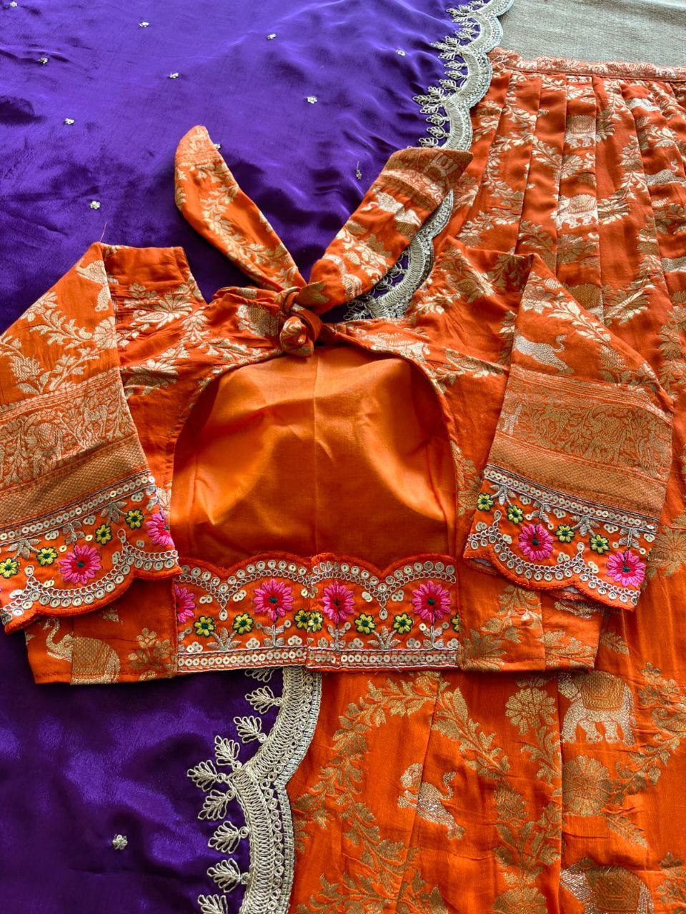 ✨ Zari Scallop Luxe – Designer Lehenga Set ✨