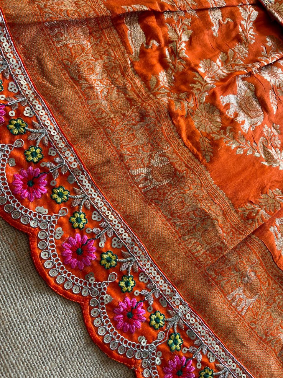 ✨ Zari Scallop Luxe – Designer Lehenga Set ✨
