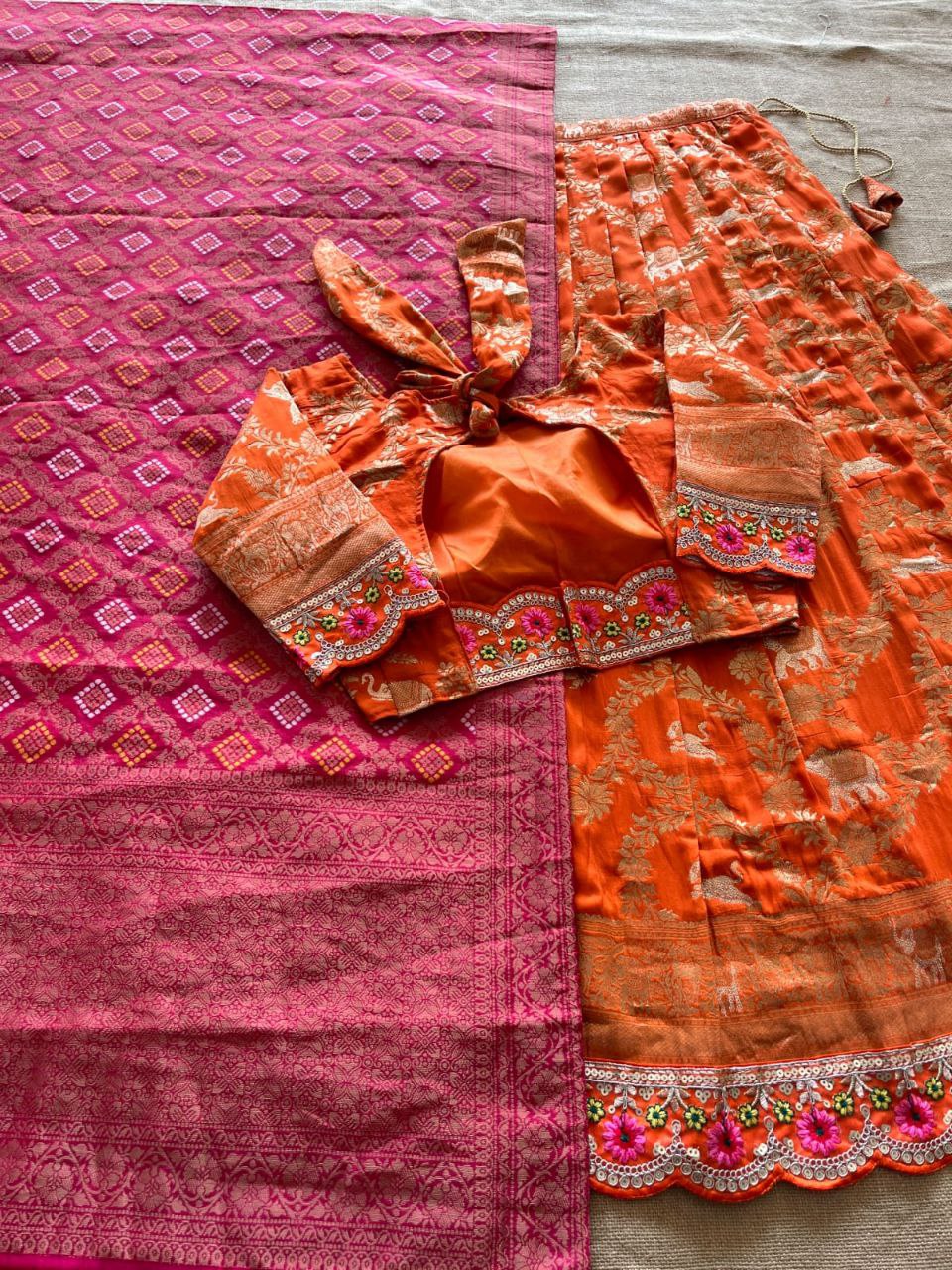 ✨ Zari Scallop Luxe – Designer Lehenga Set ✨