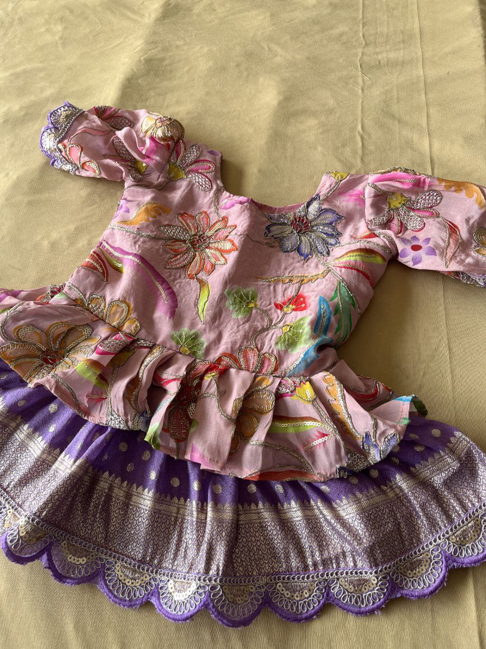 ✨ Golden Heritage Glow – Kids Designer Lehenga Set ✨