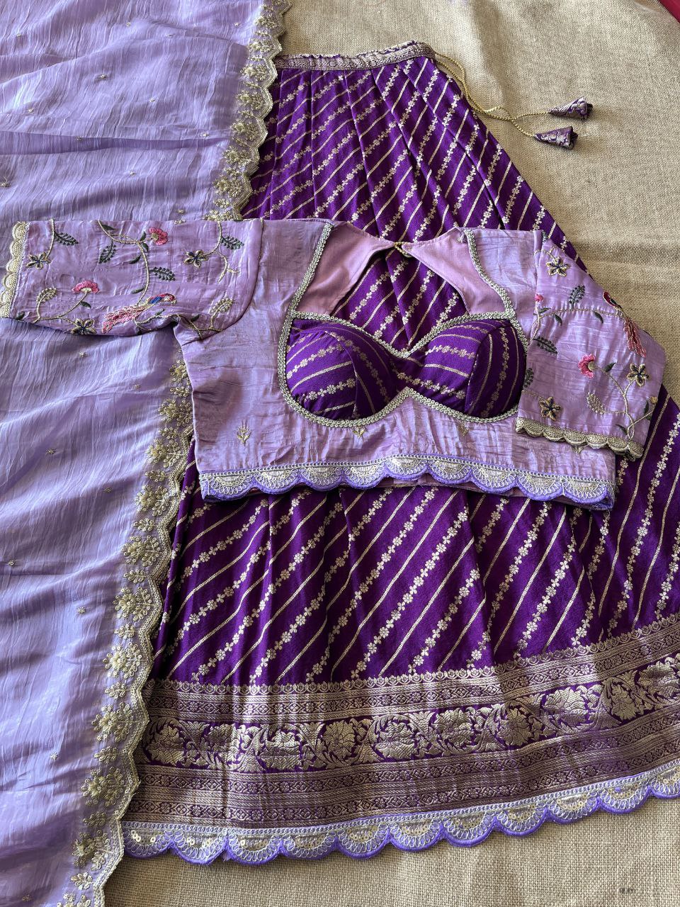 ✨ Khadi Zari Luxe – Designer Lehenga Set ✨
