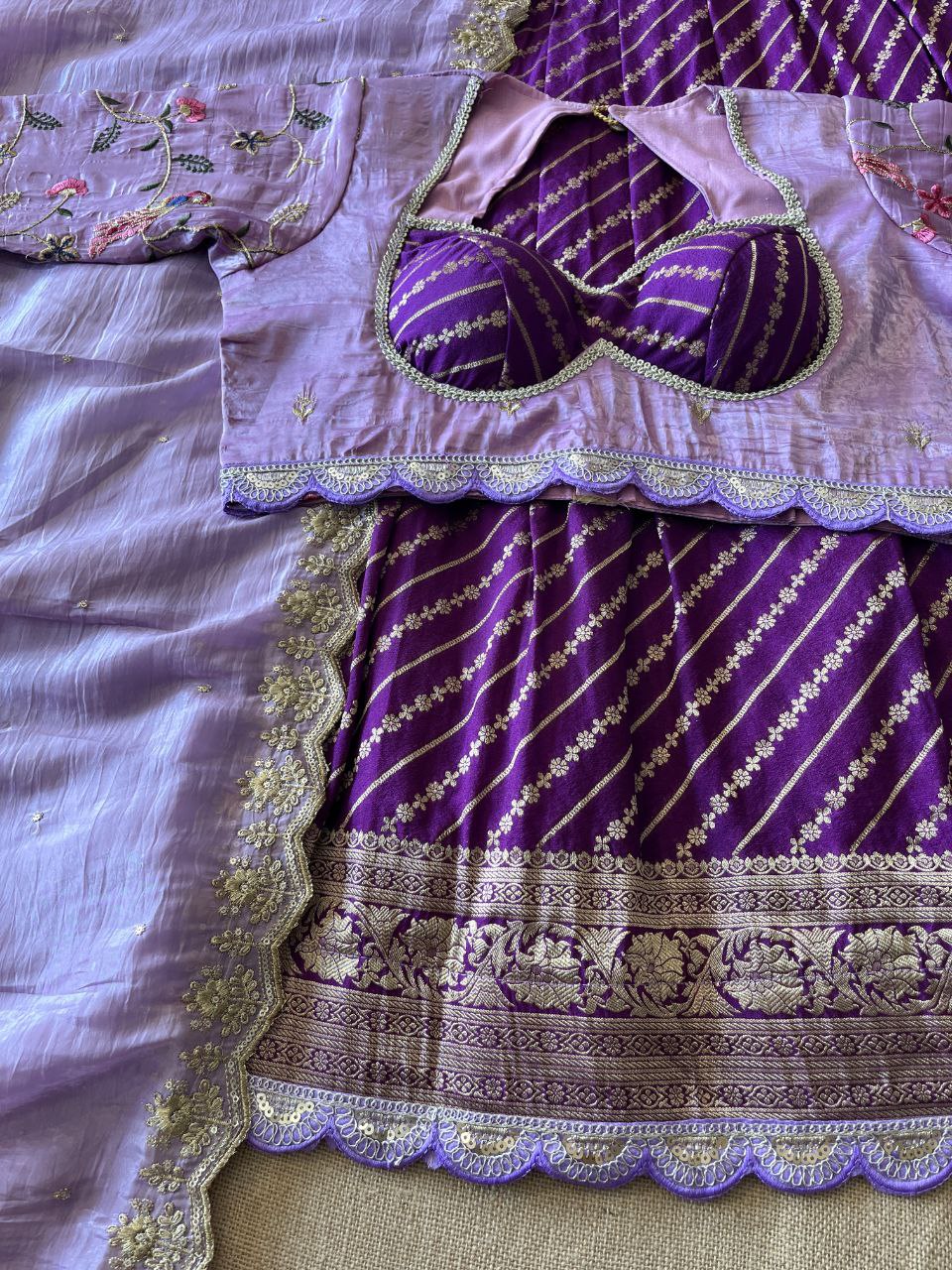 ✨ Khadi Zari Luxe – Designer Lehenga Set ✨