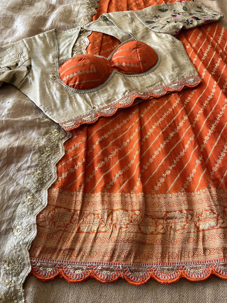 ✨ Khadi Zari Luxe – Designer Lehenga Set ✨