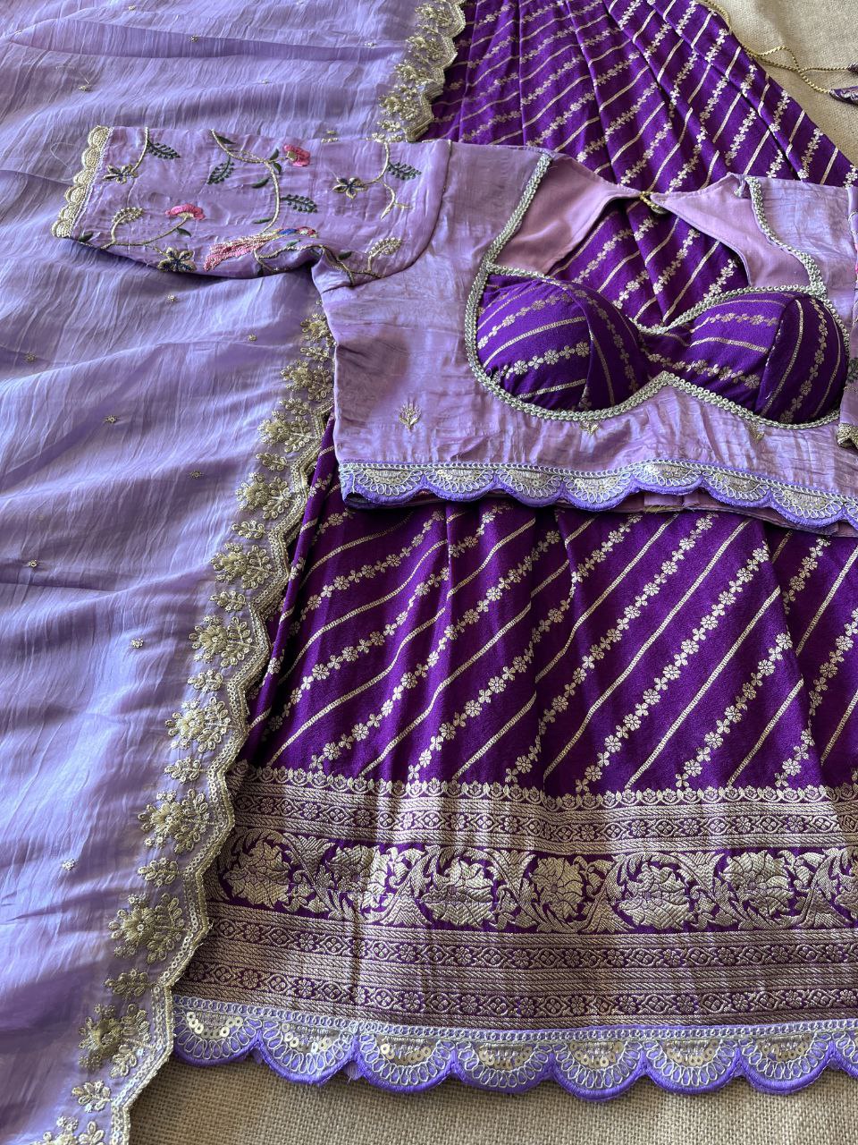 ✨ Khadi Zari Luxe – Designer Lehenga Set ✨