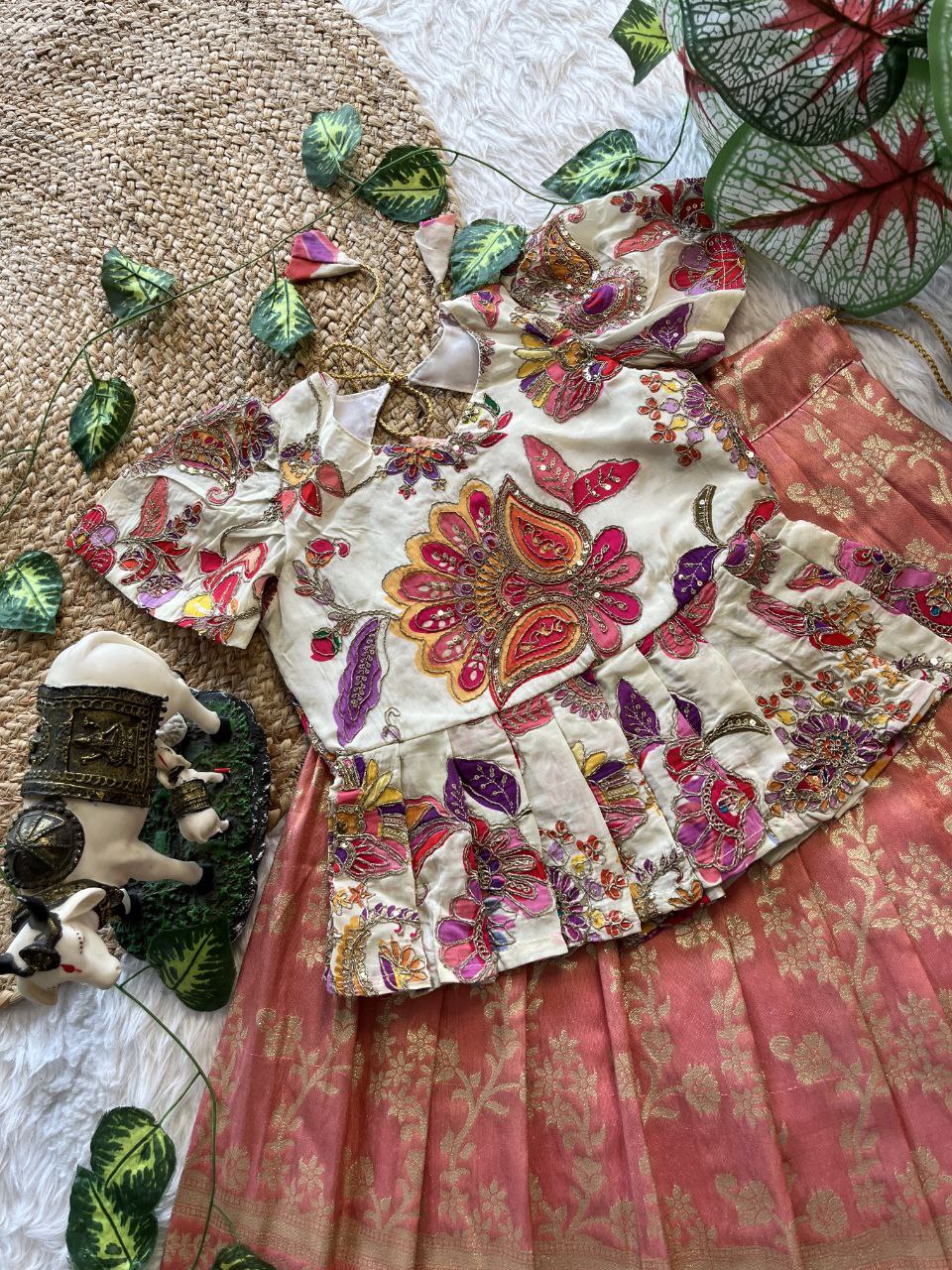 ❤️ Pattu Pavadai Regal Bloom – Kids Traditional Set ❤️