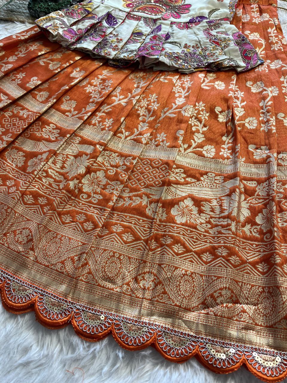 ❤️ Pattu Pavadai Regal Bloom – Kids Traditional Set ❤️