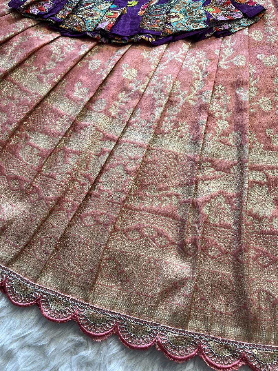 ❤️ Pattu Pavadai Regal Bloom – Kids Traditional Set ❤️