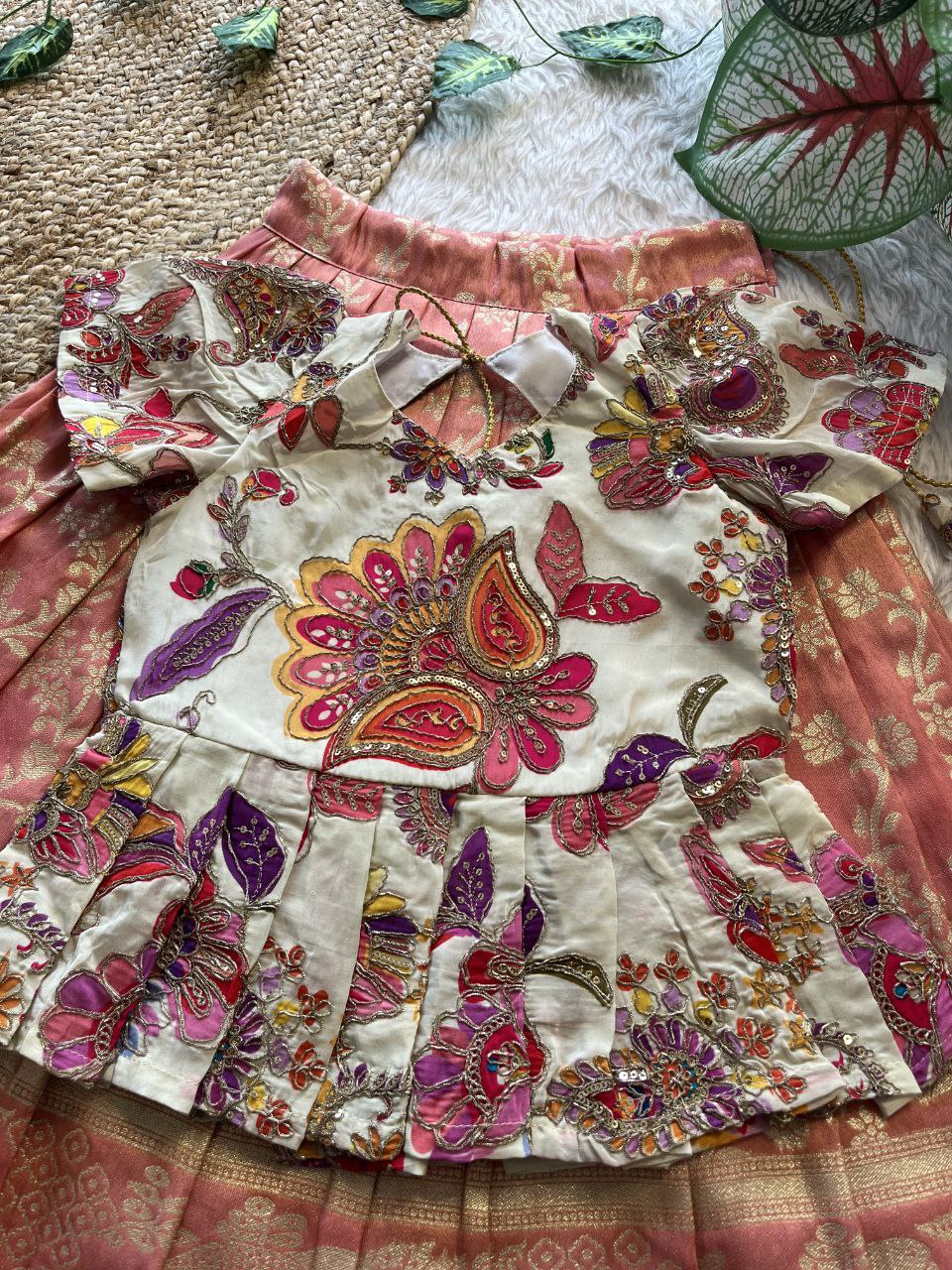 ❤️ Pattu Pavadai Regal Bloom – Kids Traditional Set ❤️