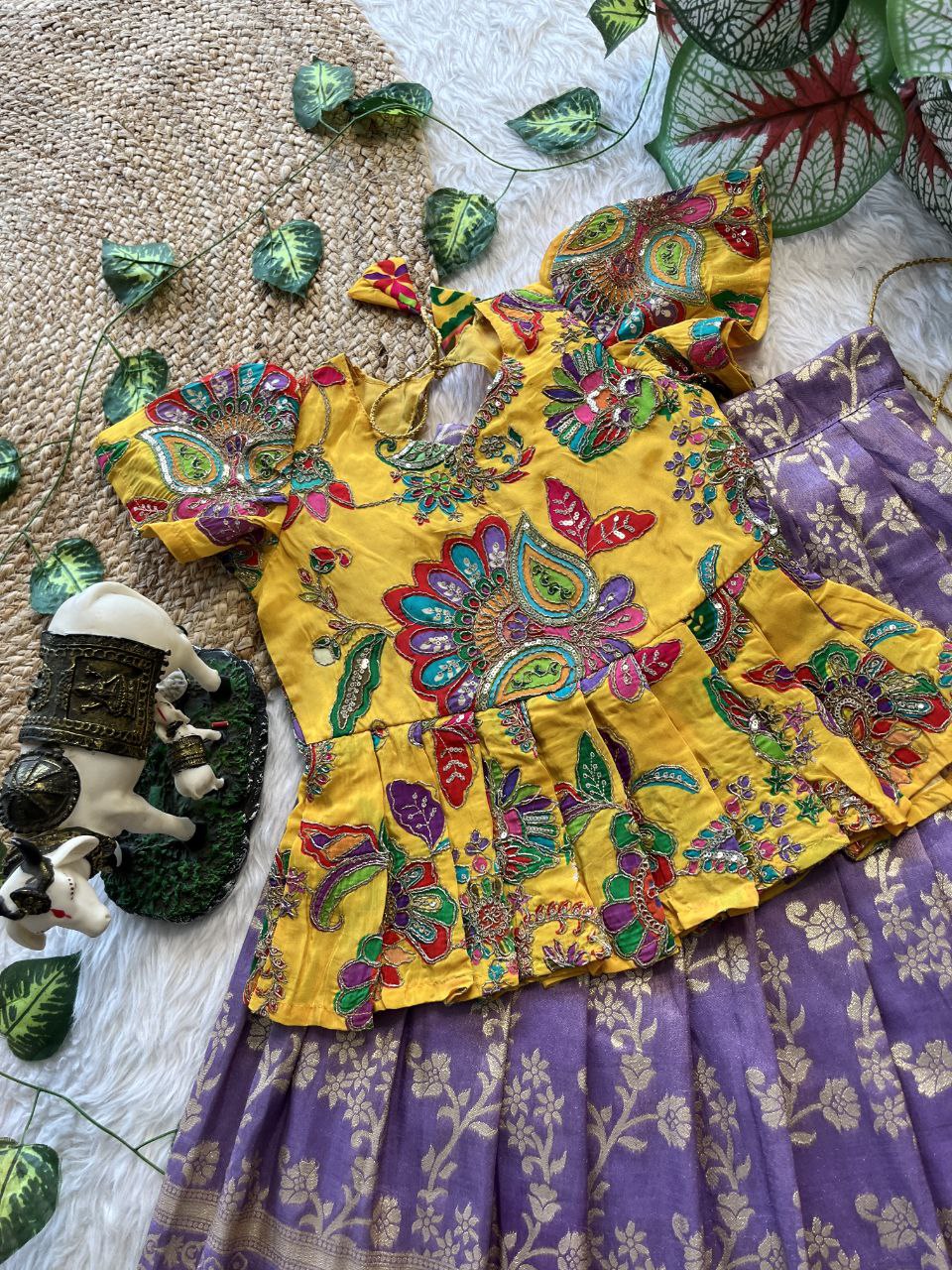 ❤️ Pattu Pavadai Regal Bloom – Kids Traditional Set ❤️
