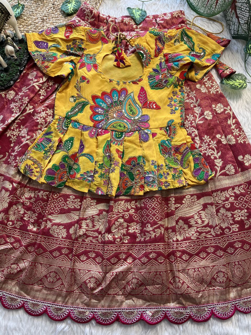 ❤️ Pattu Pavadai Regal Bloom – Kids Traditional Set ❤️