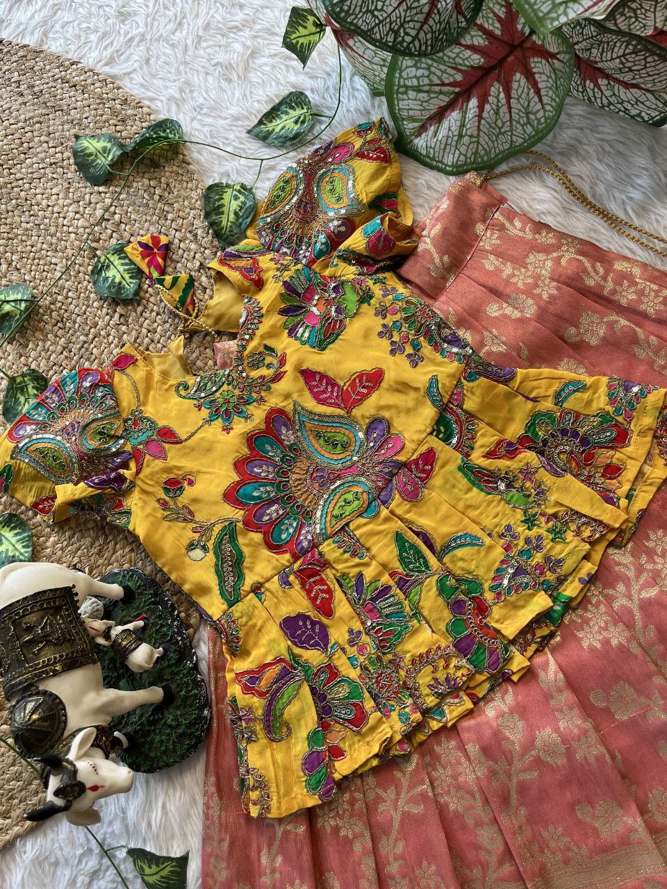 ❤️ Pattu Pavadai Regal Bloom – Kids Traditional Set ❤️