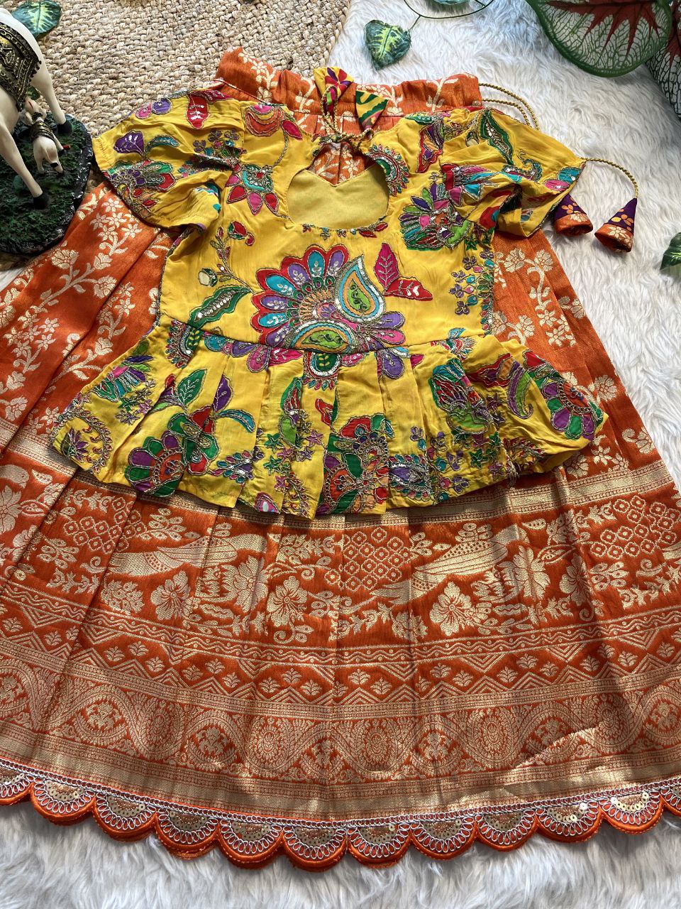 ❤️ Pattu Pavadai Regal Bloom – Kids Traditional Set ❤️