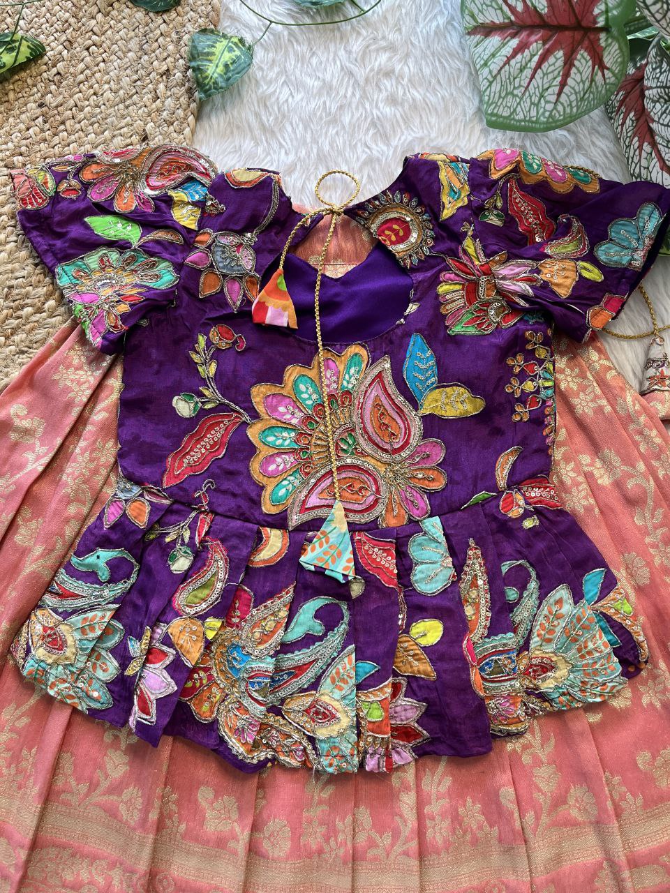 ❤️ Pattu Pavadai Regal Bloom – Kids Traditional Set ❤️