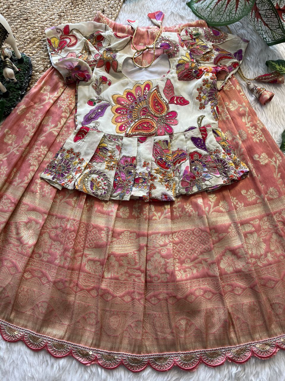 ❤️ Pattu Pavadai Regal Bloom – Kids Traditional Set ❤️