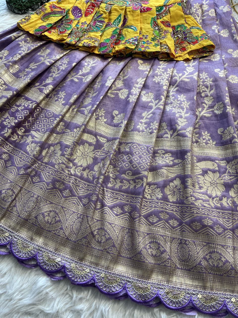 ❤️ Pattu Pavadai Regal Bloom – Kids Traditional Set ❤️