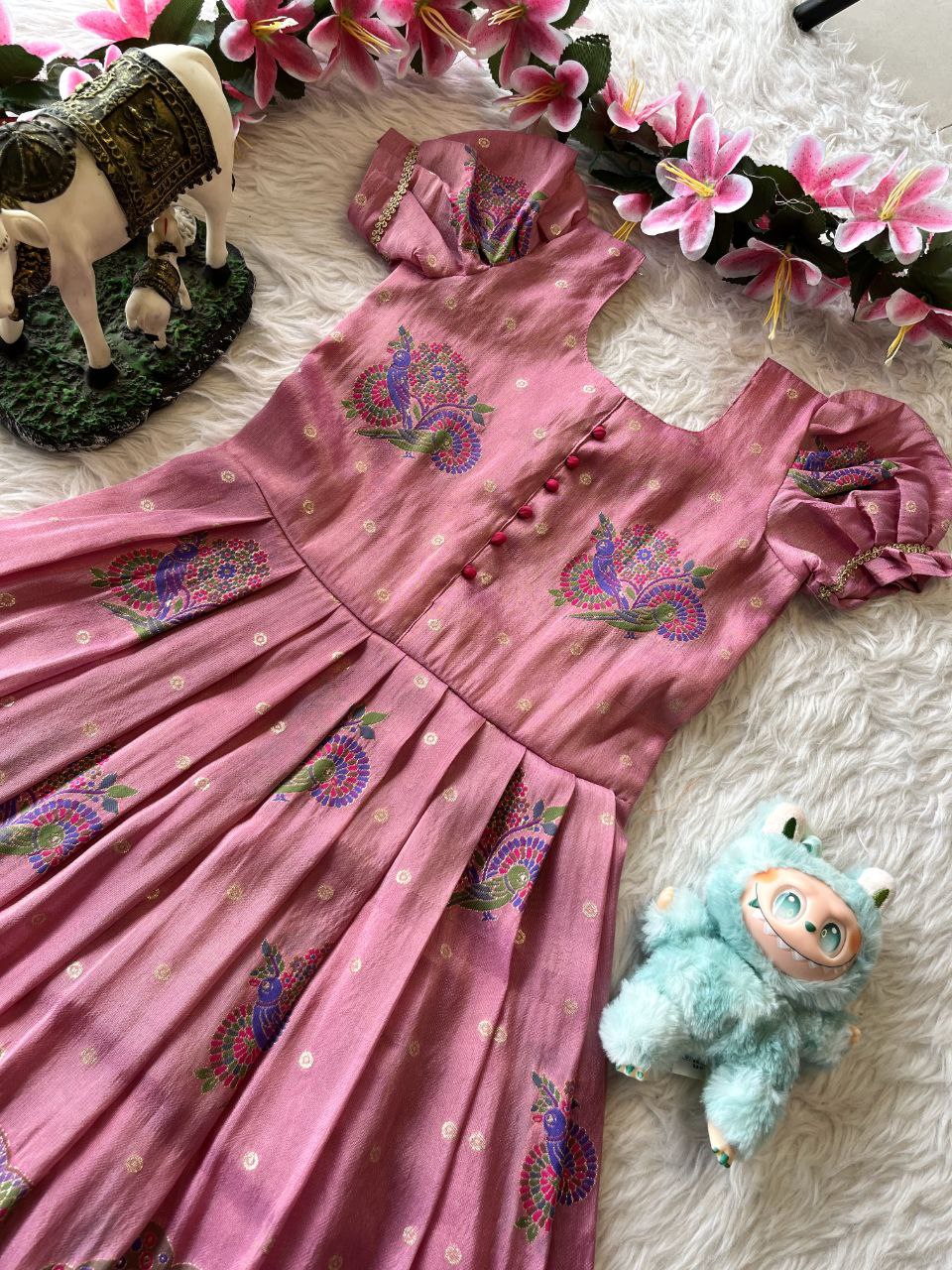 🌸 Panihari Royal Charm – Kids Designer Gown ❤️