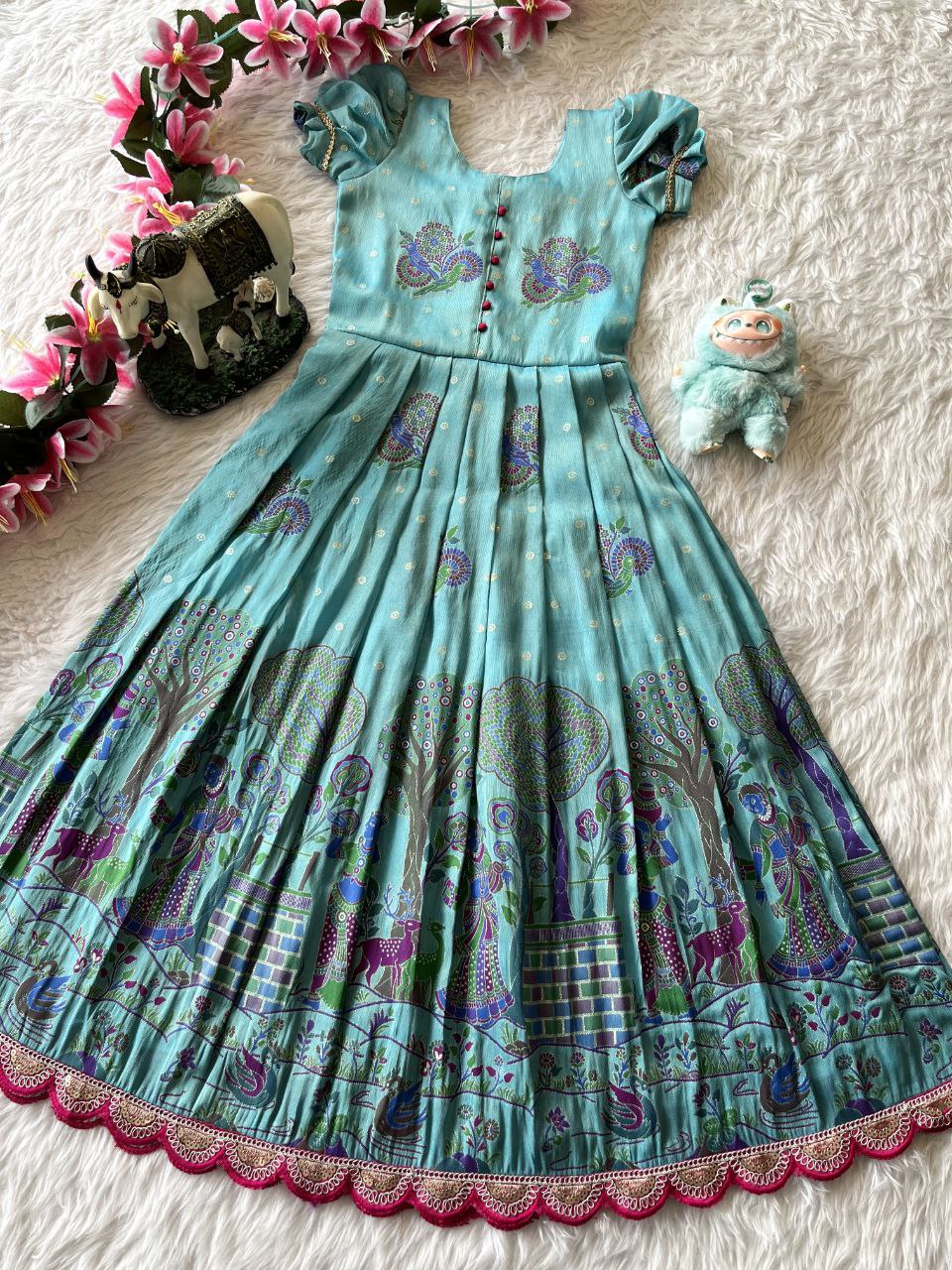 🌸 Panihari Royal Charm – Kids Designer Gown ❤️