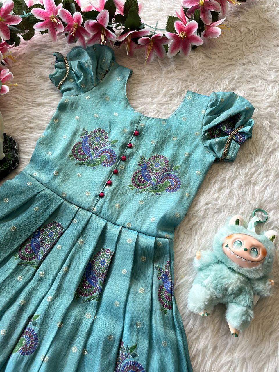 🌸 Panihari Royal Charm – Kids Designer Gown ❤️