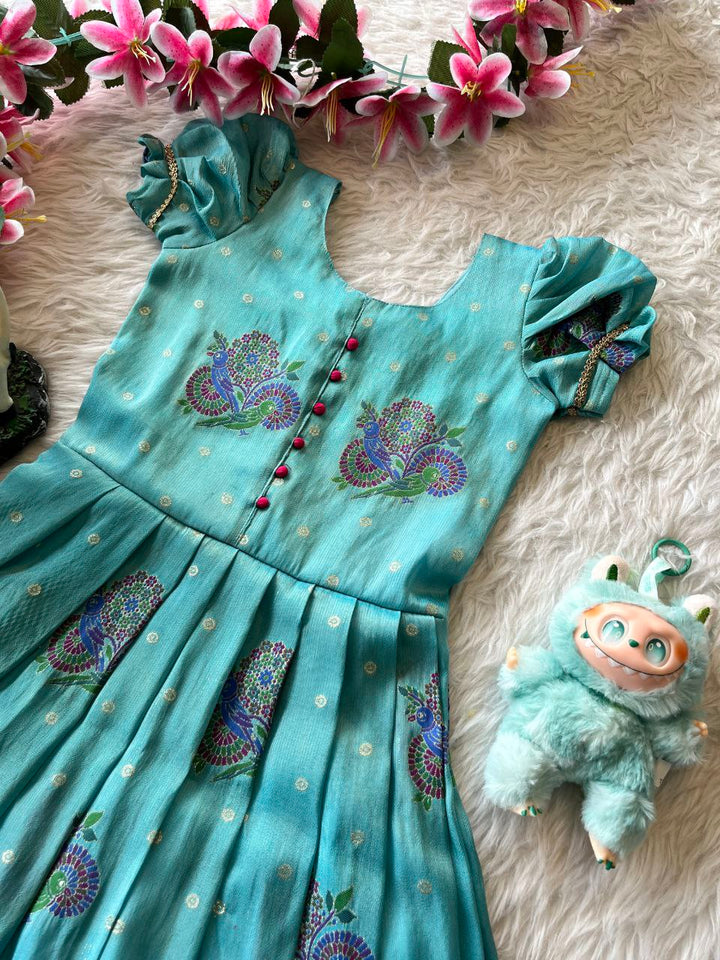 🌸 Panihari Royal Charm – Kids Designer Gown ❤️