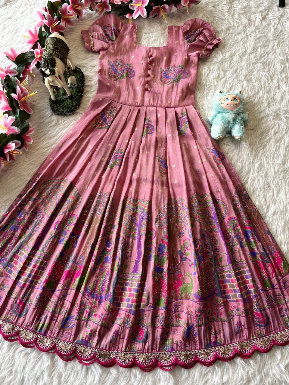 🌸 Panihari Royal Charm – Kids Designer Gown ❤️