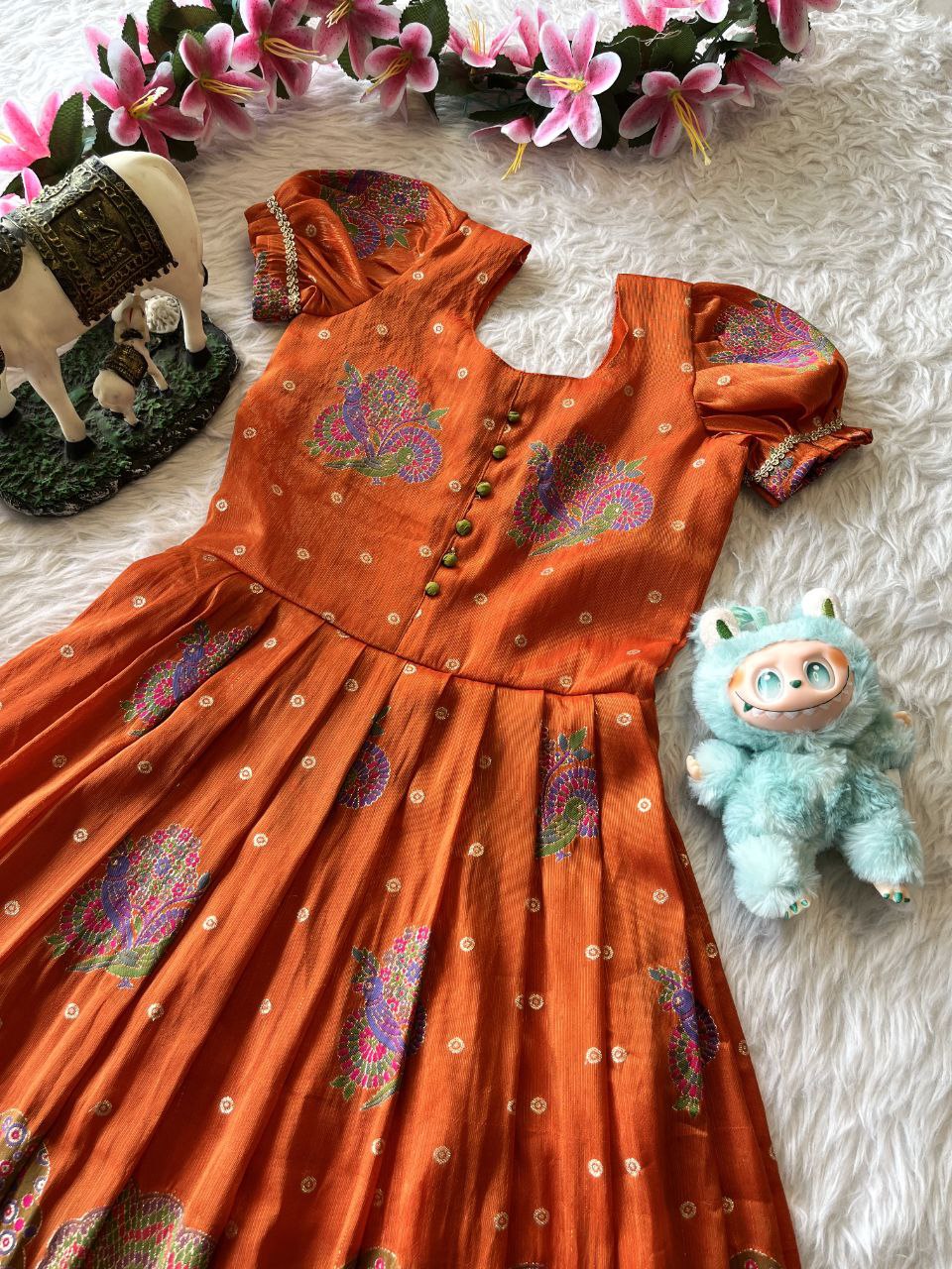 🌸 Panihari Royal Charm – Kids Designer Gown ❤️