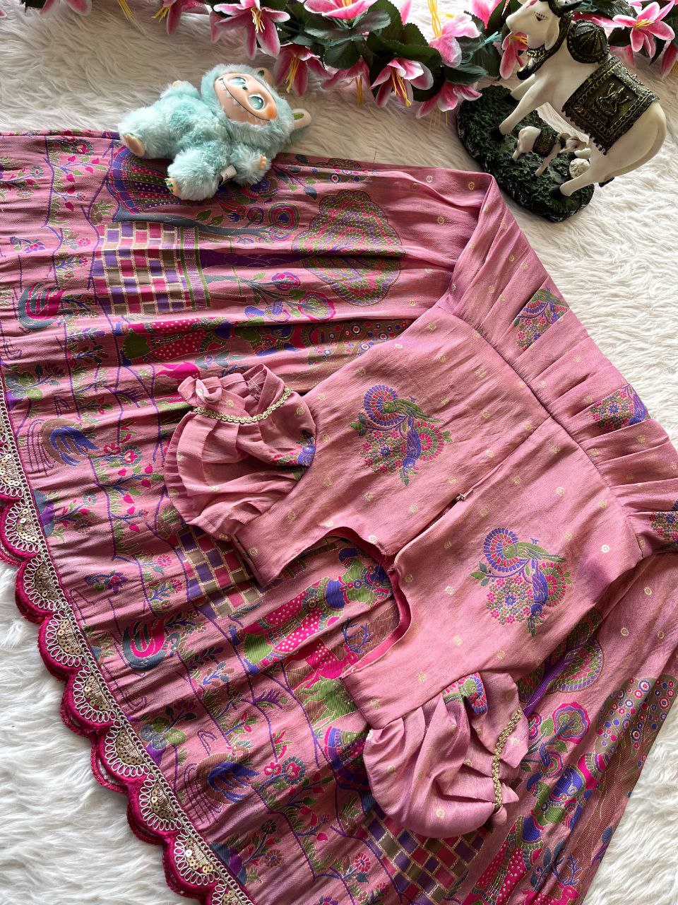 🌸 Panihari Royal Charm – Kids Designer Gown ❤️