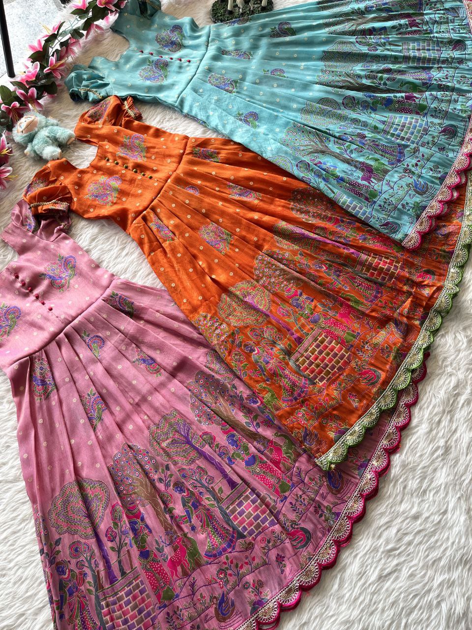 🌸 Panihari Royal Charm – Kids Designer Gown ❤️