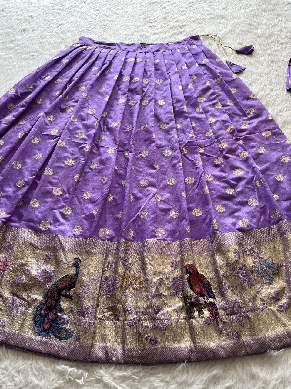 🦜🦚 Parrot Peacock 3D Royale – Designer Lehenga Set 😍