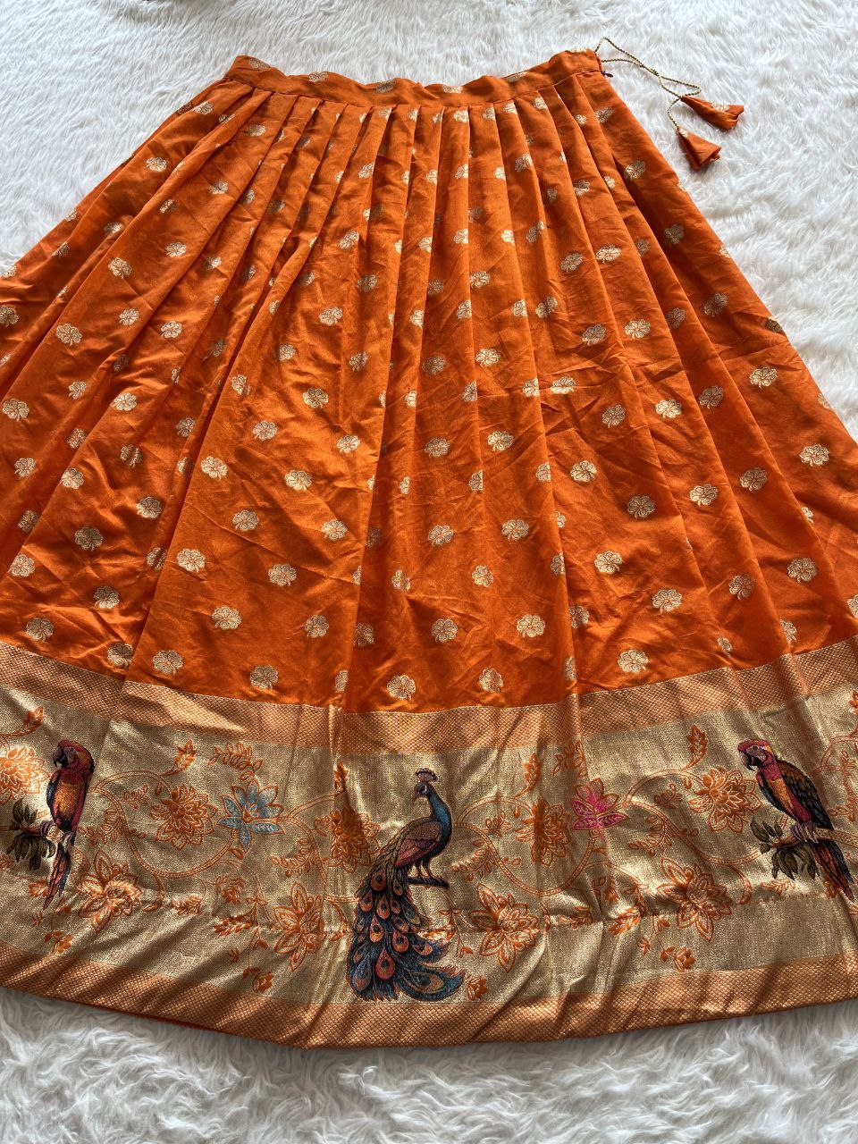 🦜🦚 Parrot Peacock 3D Royale – Designer Lehenga Set 😍