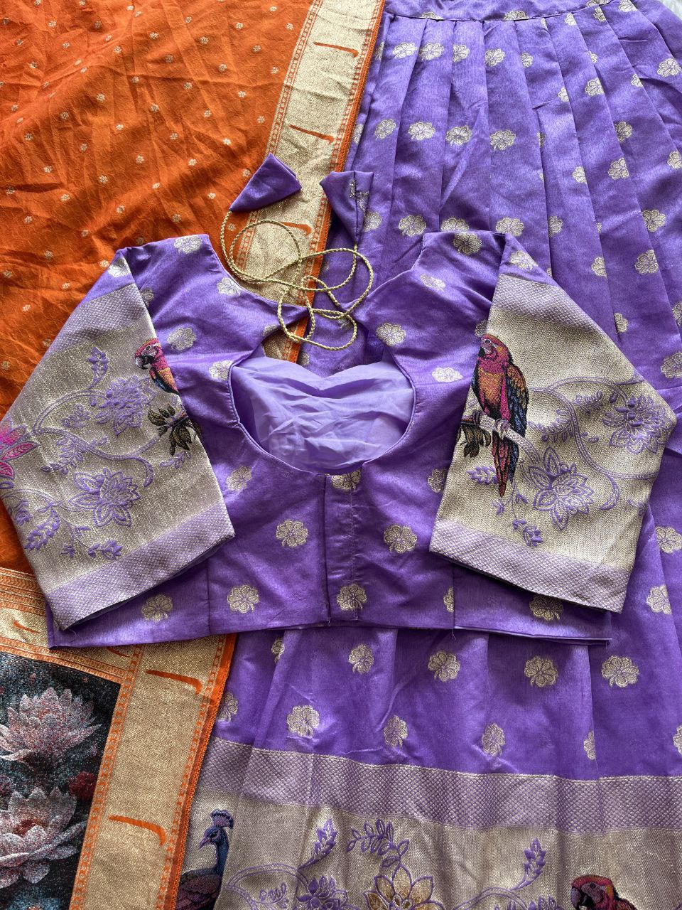 🦜🦚 Parrot Peacock 3D Royale – Designer Lehenga Set 😍