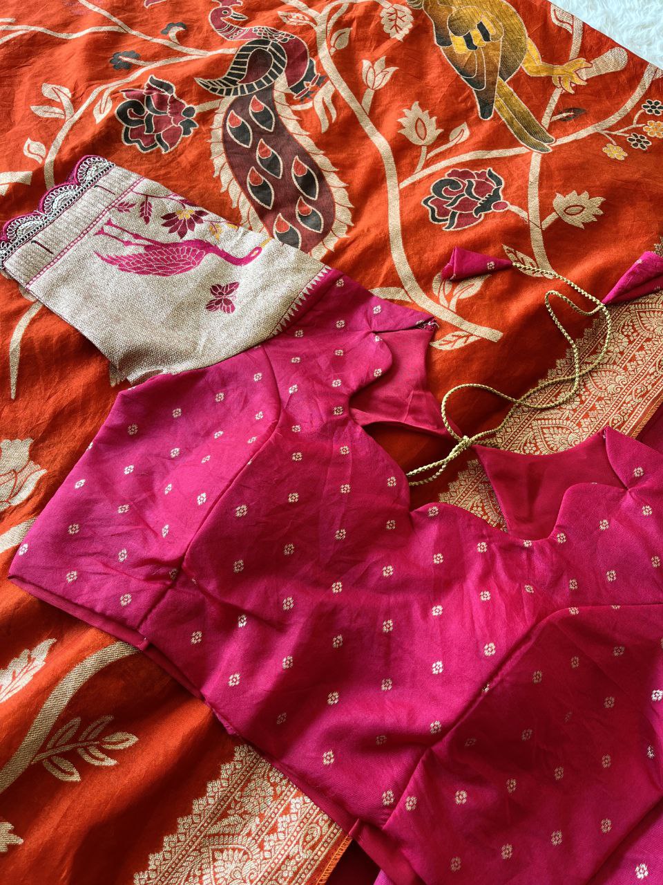 🦩 Flamingo Zari Glow – Designer Lehenga Set 🦩