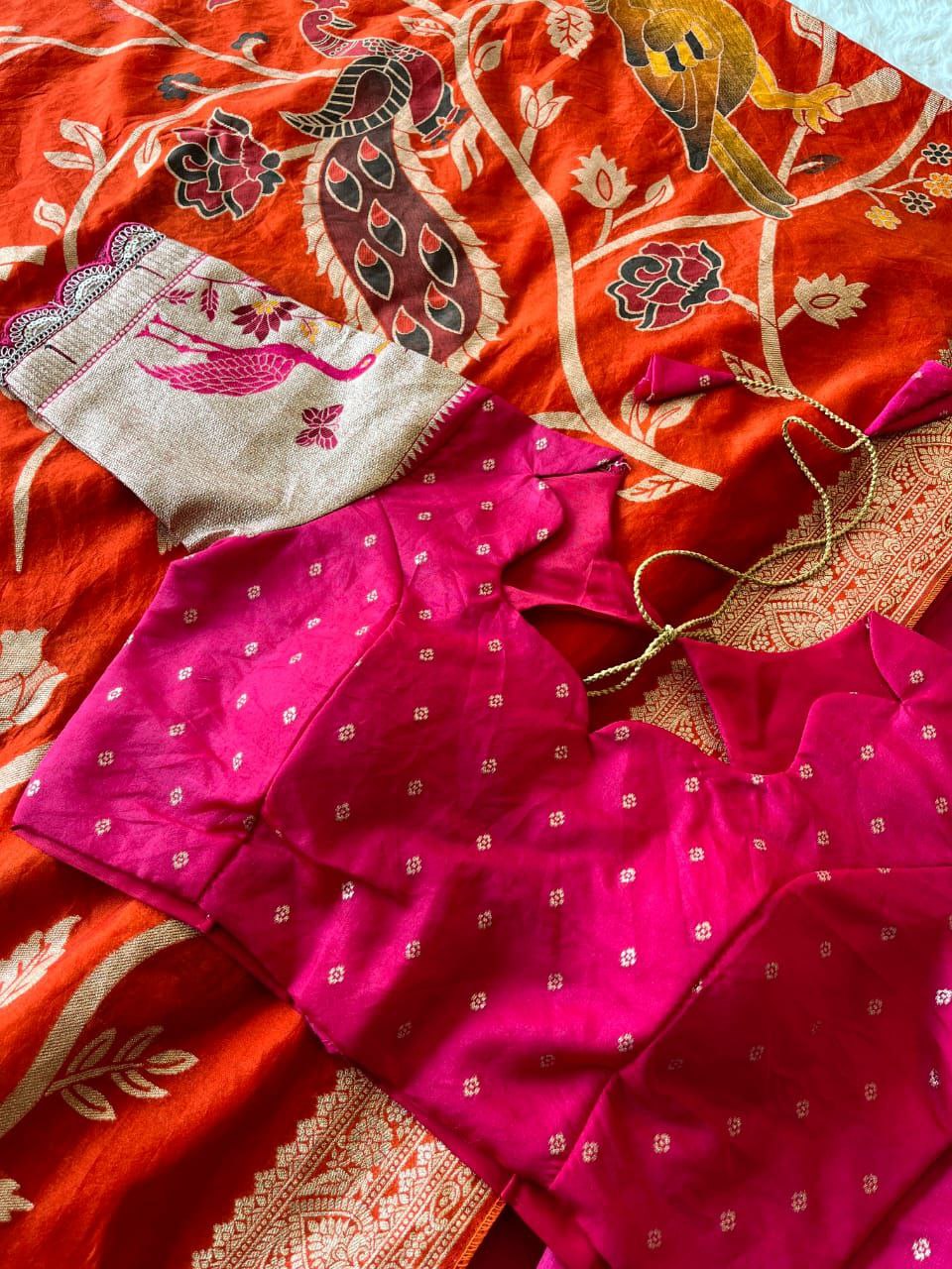 🦩 Flamingo Zari Glow – Designer Lehenga Set 🦩