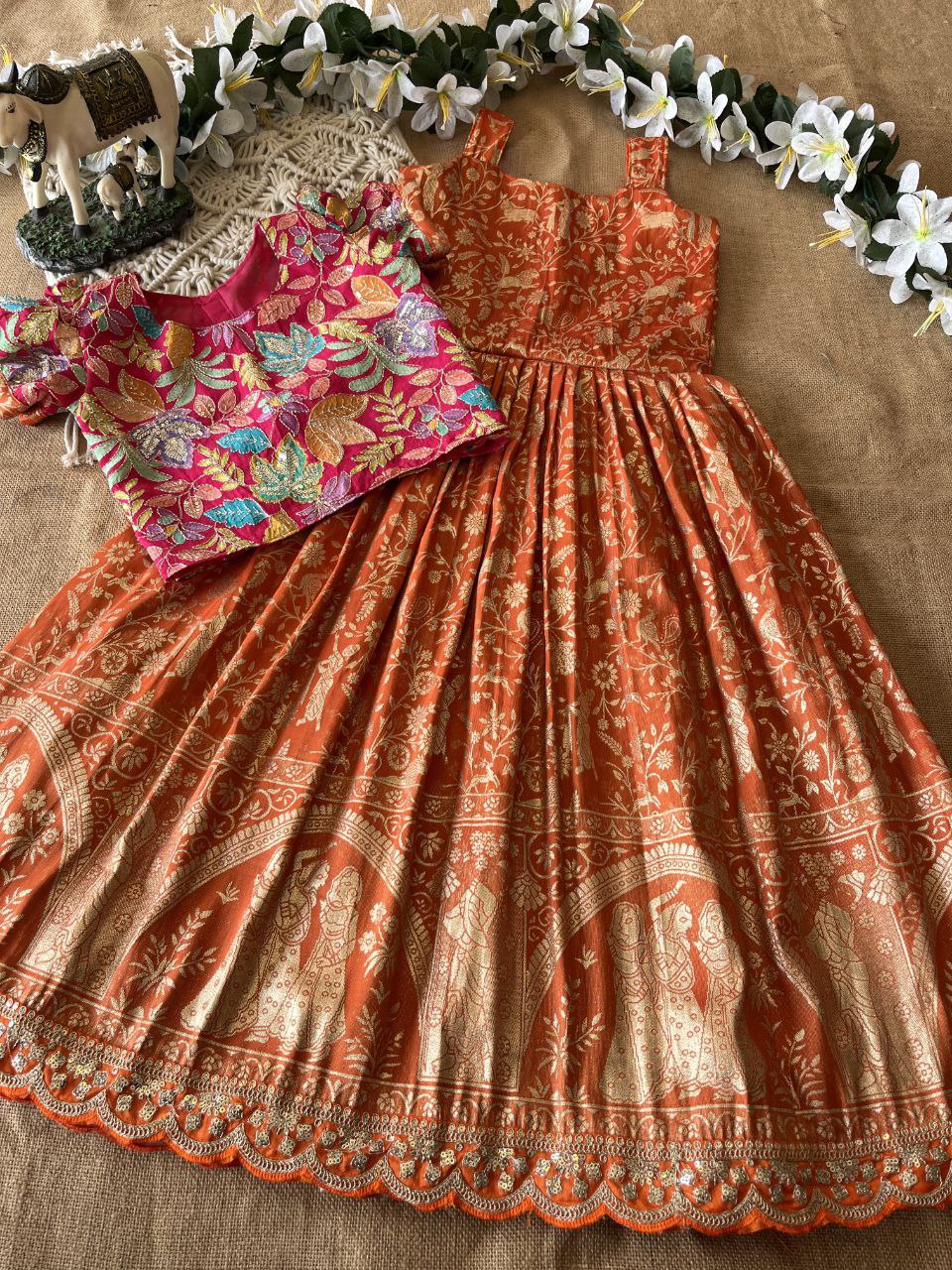 ✨ Scallop Grace Layer – Kids Gown with Coat Set ✨