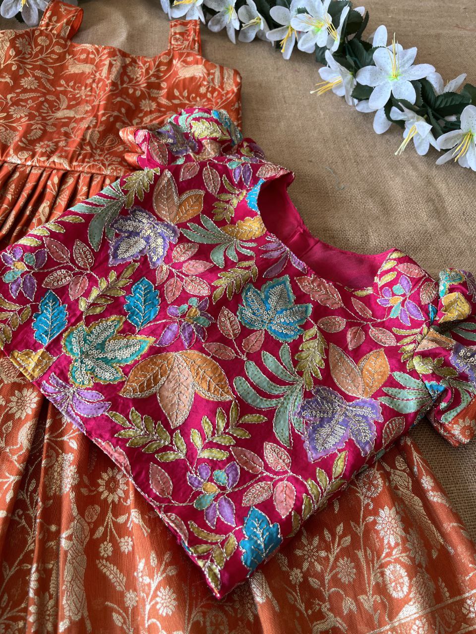 ✨ Scallop Grace Layer – Kids Gown with Coat Set ✨