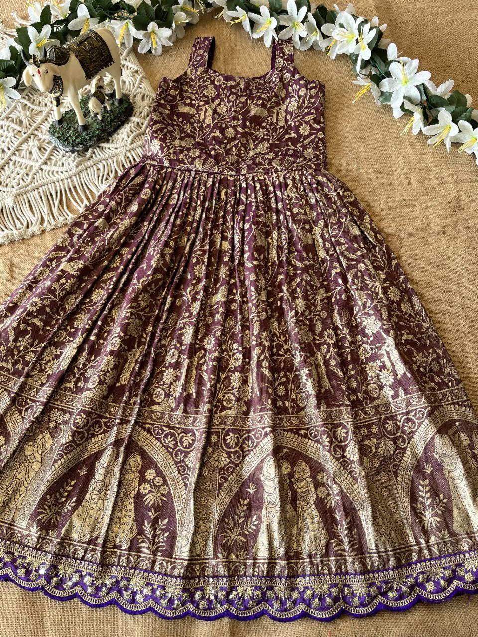 ✨ Scallop Grace Layer – Kids Gown with Coat Set ✨