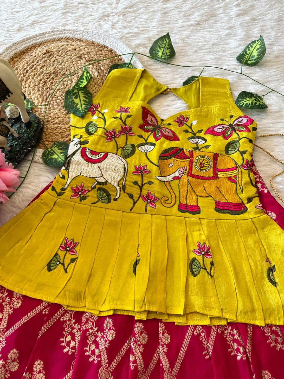 ✨ Zari Dola Heritage – Kids Designer Lehenga Set ✨