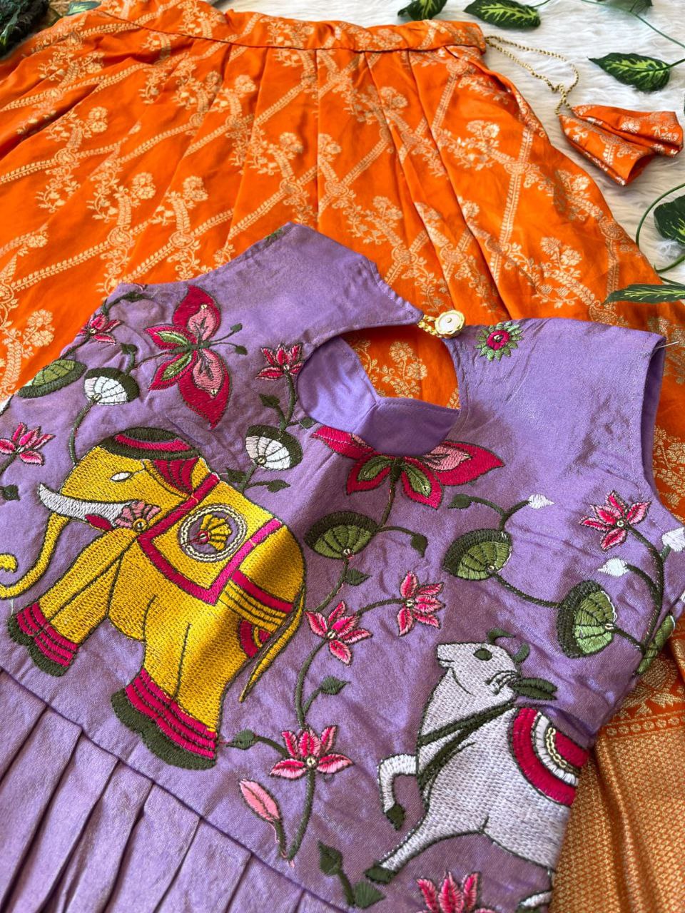✨ Zari Dola Heritage – Kids Designer Lehenga Set ✨